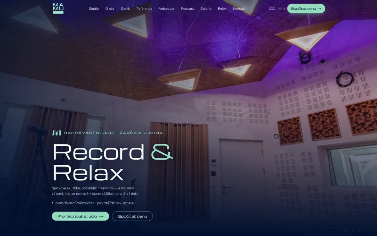 Náhled webu MaMu Studio