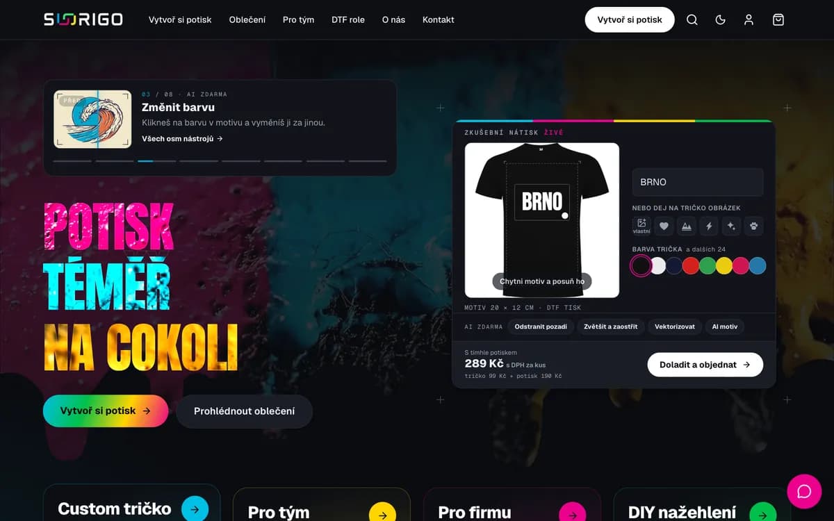 Náhled webu Suorigo